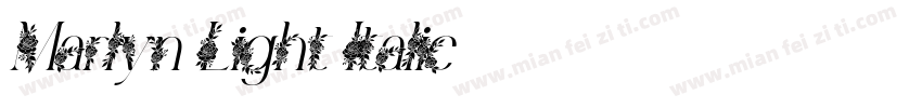Marlyn Light Italic字体转换